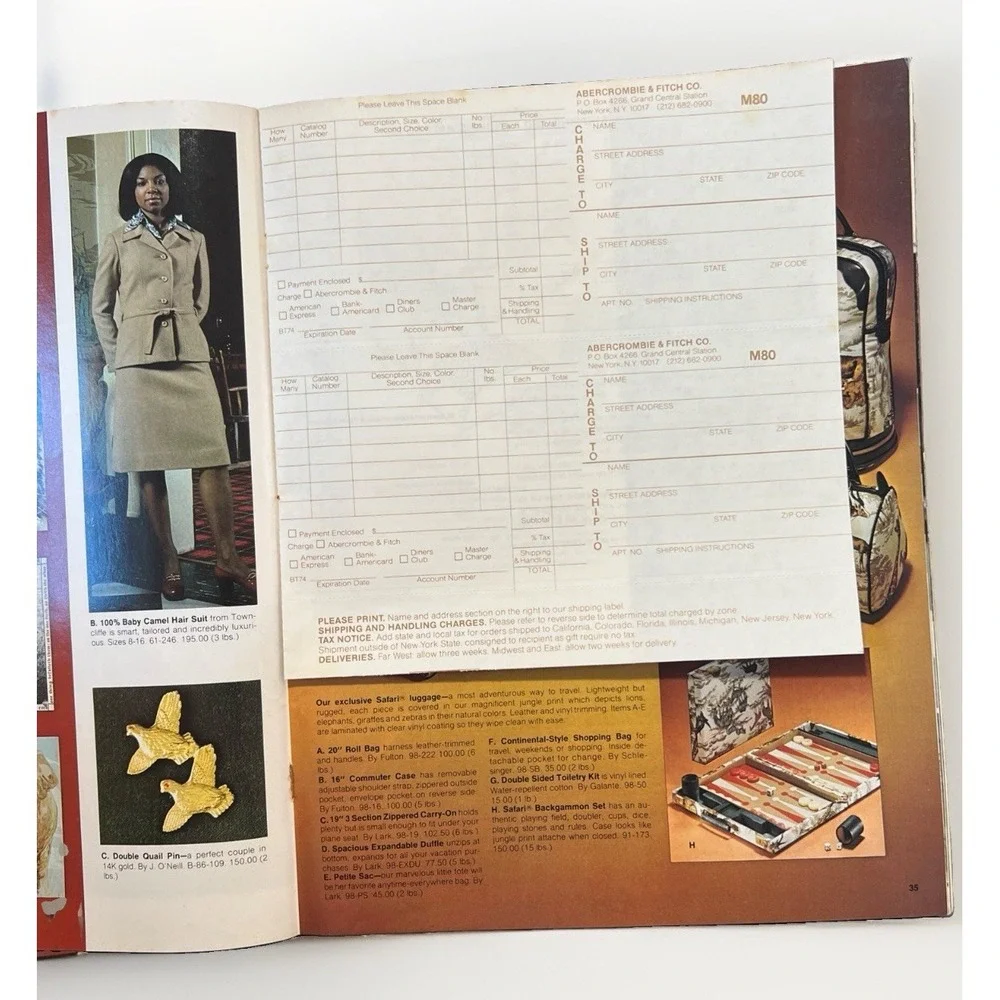 Abercrombie & Fitch The Blazed Trail 1974 Vintage Sporting Goods Catalog